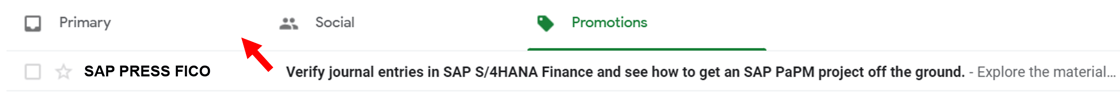 Gmail Promotions Tab to Primary Tab
