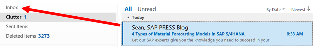 Outlook Clutter Tab to Primary Tab