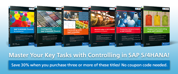 Save 30% on SAP PRESS Controlling in SAP S/4HANA Books!