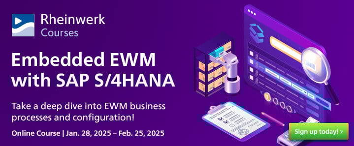 Embedded EWM with SAP S/4HANA Online Course - Early Bird Discount!